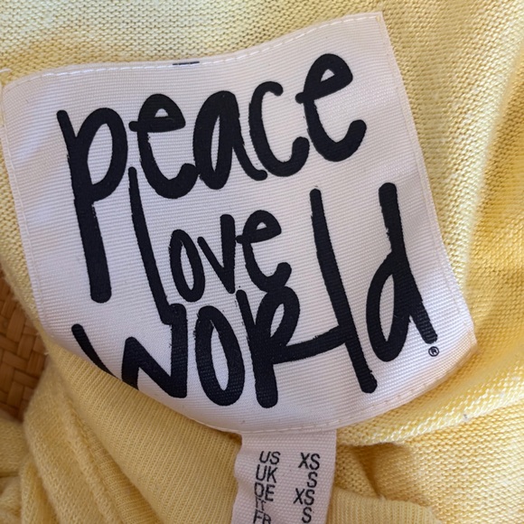 Peace Love World 'Happy Soul' Yellow Sweatshirt, XS - Picture 11 of 14